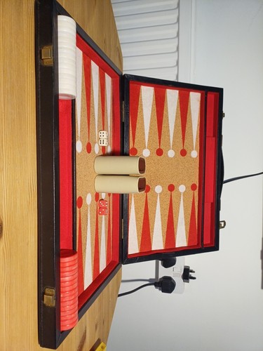 Vintage backgammon black - backgammon, in
