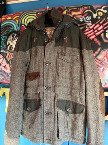 Hooded tweed jacket l - jacket,