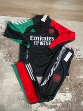 Adidas Arsenal Dri Fit  Football Tracksuit - Black, Red & Green - Large - New