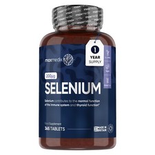 Selenium 200 mcg 365 Tablets | Hair, Skin, Nails, Immune and Thyroid Supplement