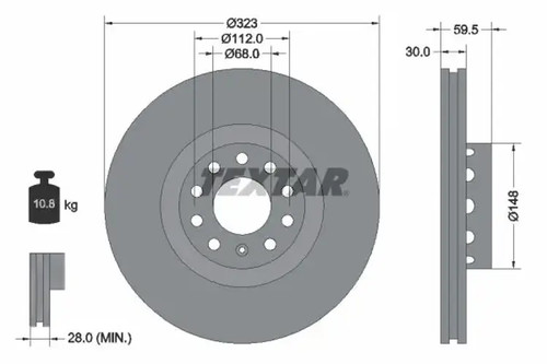 Brake disc externally - brake,