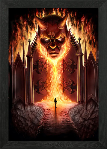 Gates hell framed - gates, wall