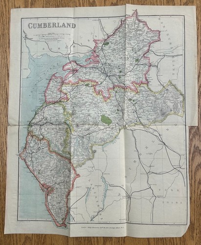 Cumberland antique map george - antique,