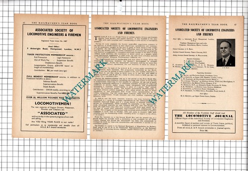 Baty aslef railway trade - j, g