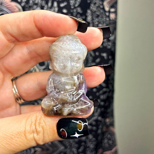 Amethyst crystal buddha - amethyst,