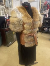 Tan Leather And Fox Fur Gilet