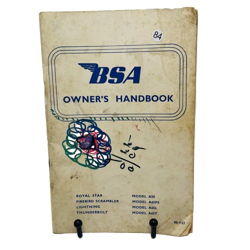 Bsa owner handbook - handbook, a50