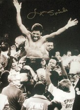 LEON SPINKS SIGNED 16"x12"