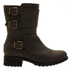 UGG® AUSTRALIA WILCOX STOUT LEATHER BIKER BOOTS UK 4.5 EUR 37 USA 6 RRP £165