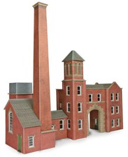 Metcalfe PO284 OO Gauge Boiler House with Chimney and Factory Entrance Card Kit