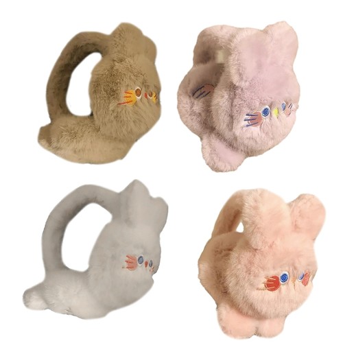 Plush rabbits earmuffs women - rabbits,