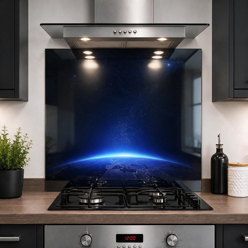Printed glass kitchen - printed,