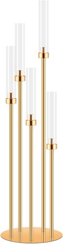 Arm candelabra with acrylic - with,