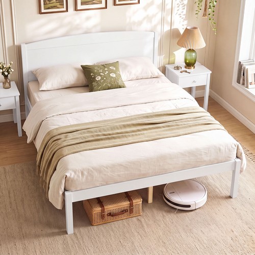 Full size wooden platform - wooden, bed