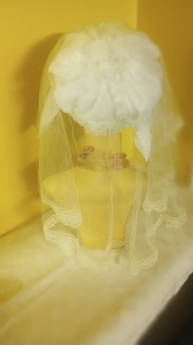 Women white wedding hat - white,