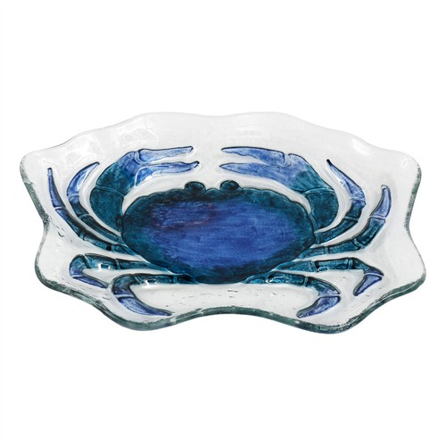Coastal glass serving plate - coastal,