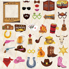 36 Pcs Western Cowboy Cowgirl