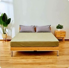 Grounding Fitted Sheet,  Organic Cotton,  Green, Queen Size