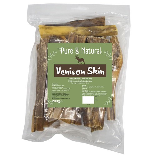 Deer skin dog chews - chews, dried