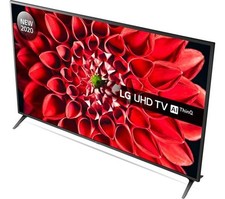 LG 75 Series 4K TV Damaged 75UN71006LC Black, Impacted Screen