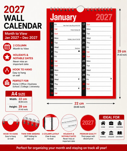 2027 calendar wall - 2027, calendar,