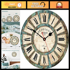 12" Vintage Wooden Wall Clock
