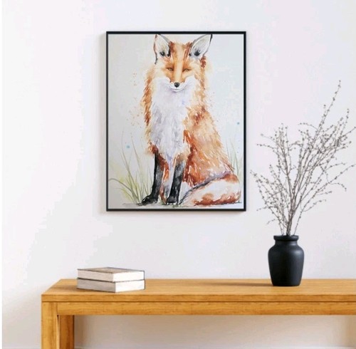 Original fox watercolour - fox,