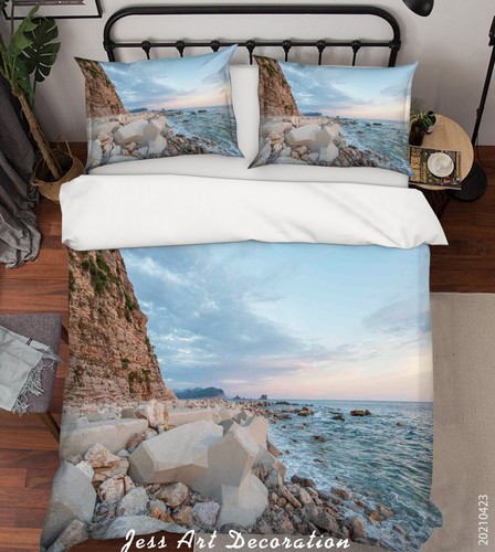 Seaside cliff reef quilt - 3d,