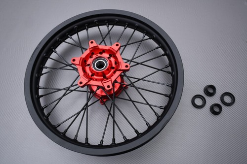 Red enduro rear wheel rim - rear, /