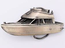 Fishing Boat Cabin Cruiser Trawler Troller Bayliner Vintage Belt Buckle