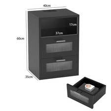 2/3 Drawers LED Bedside Table