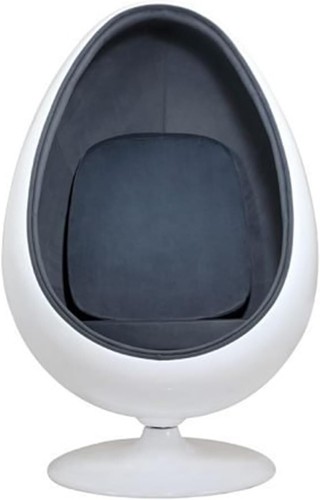 Grey retro egg - egg, white