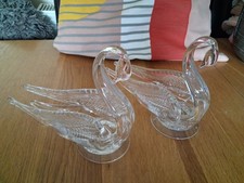  CLEAR GLASS SWAN