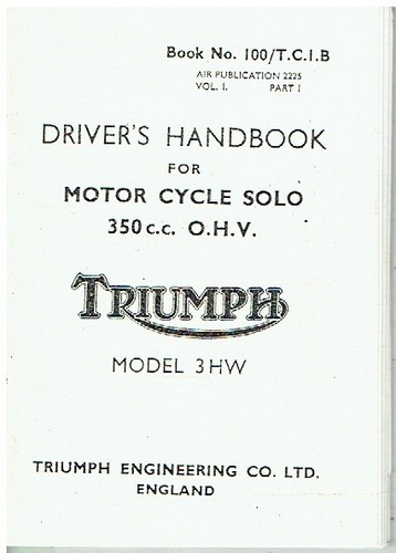 Triumph 350cc model 3hw - 350cc,