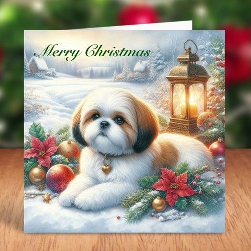 Shih tzu dog christmas - shih,
