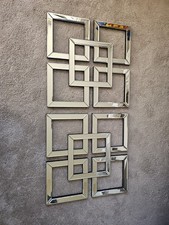 Dunelm Luxe Decorative Geo Mirror Wall Art X2