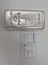 Metalor 1Kilo Fine Silver Bar