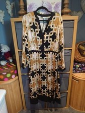 Richard Allen for H&M SIZE 48 ART DECO VINTAGE STYLE SOLKY SATIN DRESS VGC