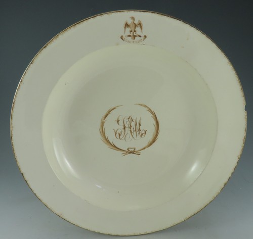 Antique creamware hand painted - antique,