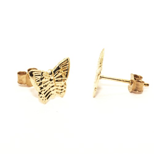 9ct gold stud earrings - 9ct,