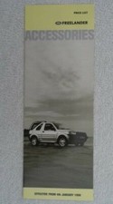 Land Rover Freelander Accessories Price List Brochure 1999. 109 products.