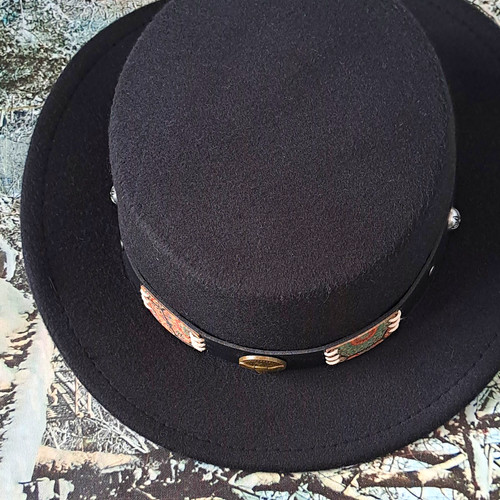 Men black felt bowler - men's,