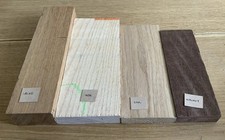 Mixed Hardwood DIY Timber Offcuts x 4 - ASH OAK IROKO & WALNUT - Wood DIY 1629