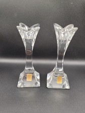 TWO SIGNED LEAD CRYSTAL GLASS