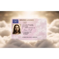 Jesus Novelty Driving Licence