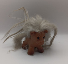 Collectable Rare Vintage Horse Pony Dam Troll Doll 1960s White/ Grey Long Hair.