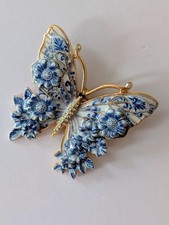 Stunning Blue Enamel Butterfly