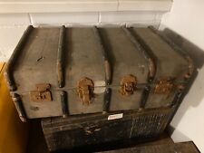 Antique Vintage Cases Suitcase Trunk Luggage Brown Beige Vintage 