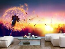 Dandelion Flower Sunset Wallpaper Bedroom Picture Mural Photo Home Decoration