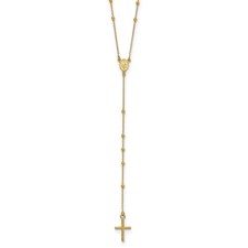 14K Solid Yellow Gold Rosary